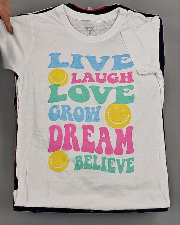 Фотография  681 - Футболки м/ж (Printed T-Shirts New)#5 кг, ЛОТ №8913 оптом в Салехарде и Ямало-Ненецком АО