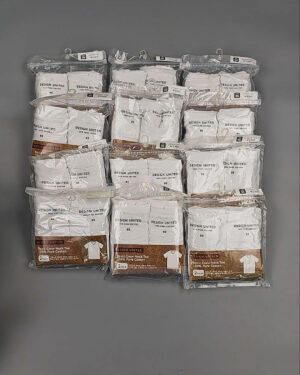 Фотография  978 - Футболка белая муж Корея 085#5 кг оптом в Салехарде и Ямало-Ненецком АО