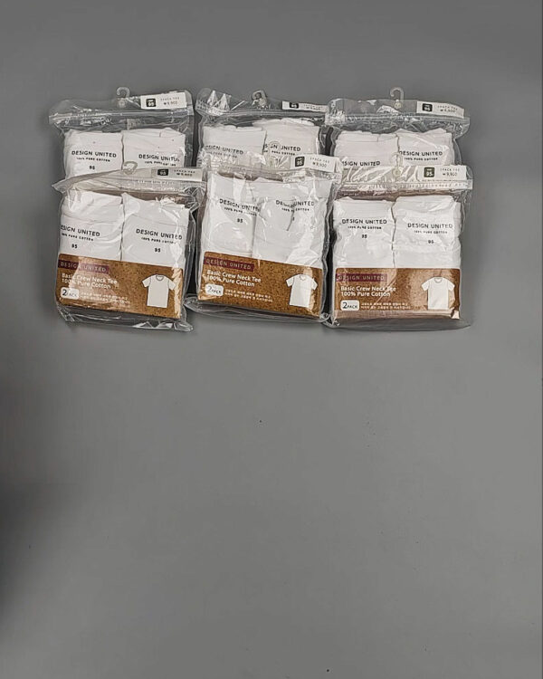 Фотография  714 - Футболка белая муж Корея 085#5 кг оптом в Салехарде и Ямало-Ненецком АО