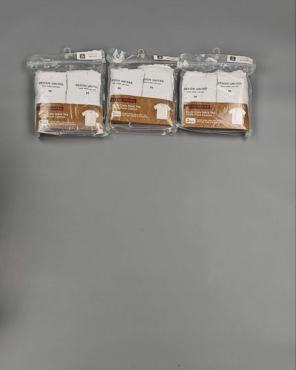 Фотография  600 - Футболка белая муж Корея 085#5 кг оптом в Салехарде и Ямало-Ненецком АО